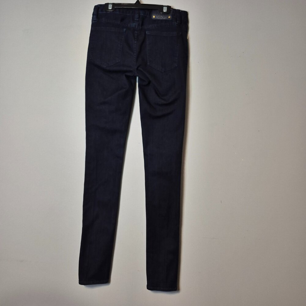 Tory Burch Dark Blue Denim Jeans with Gold Hardware Long Size 26 - Picture 7 of 13
